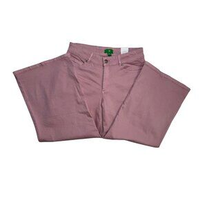 Dip Womens Cropped Fit Pants Size 4 Pink  Cotton Denim